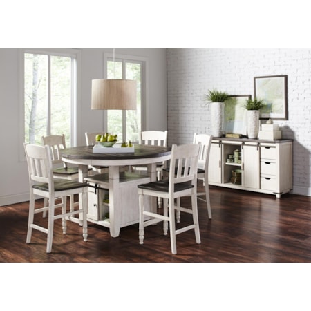 High/Low Round Dining Table