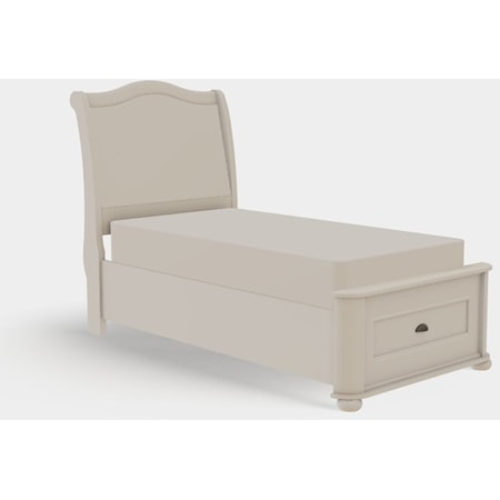 Twin XL Upholstered Bed Drawer End