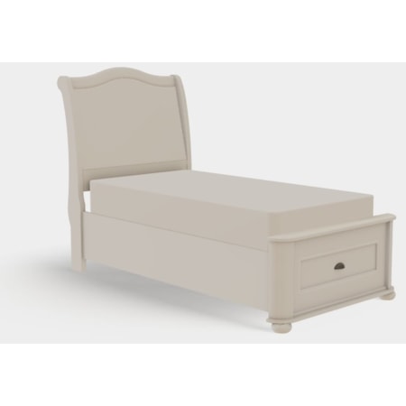 Twin XL Upholstered Bed Drawer End
