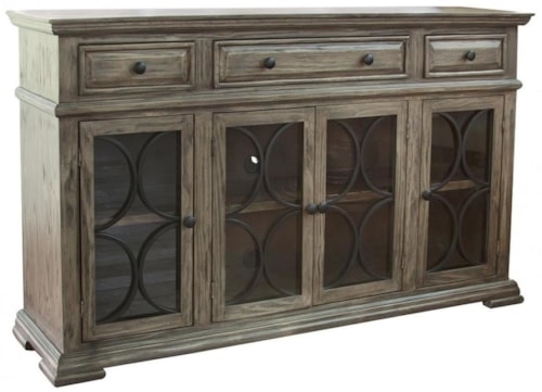 Cottage 4-Door Sideboard with 3 Drawers