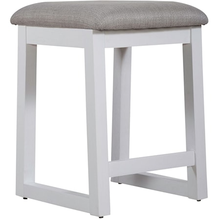 Modern Farmhouse Upholstered Console Stool