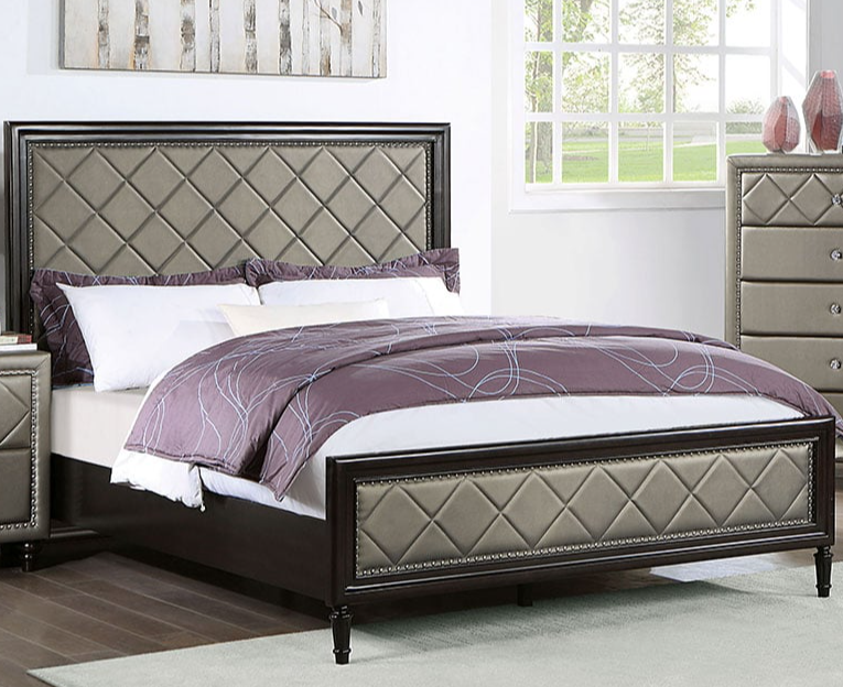 Furniture of America Xandria FOA7224EXQBED Glam Upholstered Queen