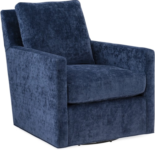 Transitional Swivel Tub Chair with Track Arms