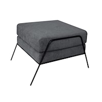 Contemporary Gray Ottoman