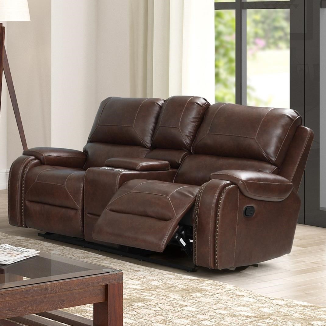 Glider reclining loveseat store without console