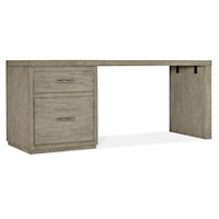 Casual 2-Drawer Desk with Locking File Drawer