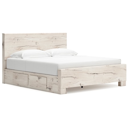 King Panel Bed With Storage