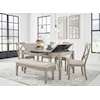 Signature Design by Ashley Parellen 6-Piece Table and Chair Set with Bench
