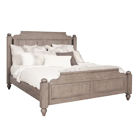 Transitional Queen Panel Bed