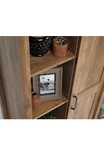 Sauder Miscellaneous Storage Transitional 5-Shelf Bookcase with 2-Door Concealed Storage