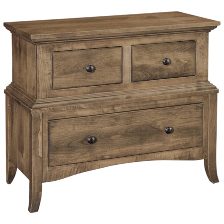 3 Drawer Wide Nightstand