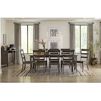 Transitional 9-Piece Dining Set