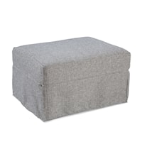 Transitional Ottoman with Slipcover