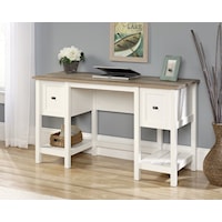 Farmhouse Double Pedestal Desk with 2 File Drawers