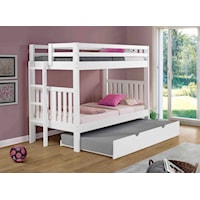 Cambridge Twin over Twin Bunk Bed with Storage - White