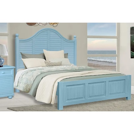 Coastal 4-Piece Queen Plantation Bedroom Set