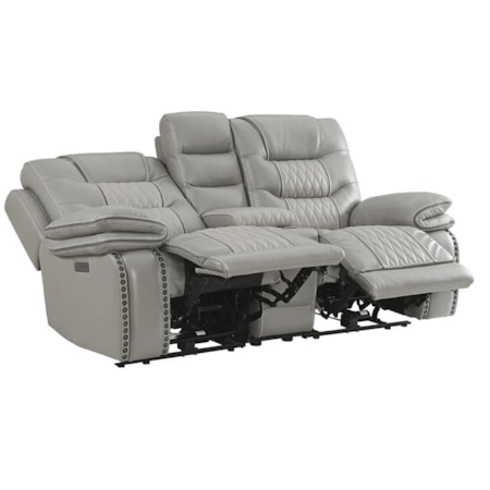 Dual-Power Loveseat w/Console