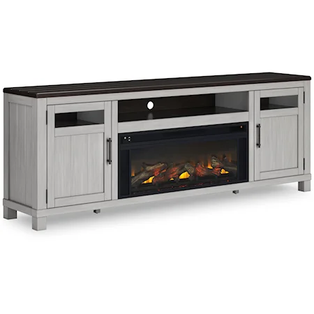 88" TV Stand with Electric Fireplace