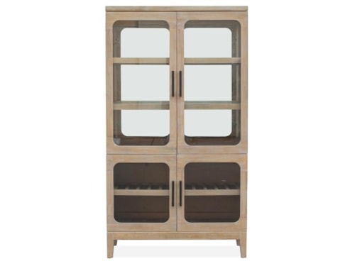 Contemporary 4-Door Dining Room Buffet with Adjustable Shelves