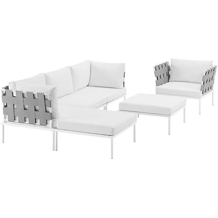 Outdoor 6 Piece Sectional Sofa Set