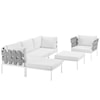 Modway Harmony Outdoor 6 Piece Sectional Sofa Set