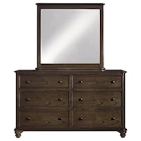 Traditional Drawer Dresser & Mirror