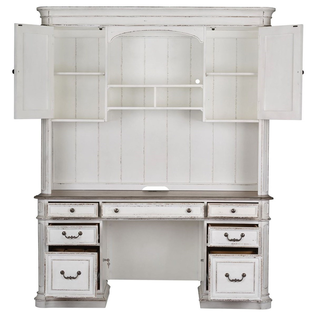 7-Drawer Desk and Hutch
