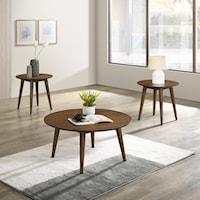 Mid-Century Modern Brown 3-Piece Occasional Set