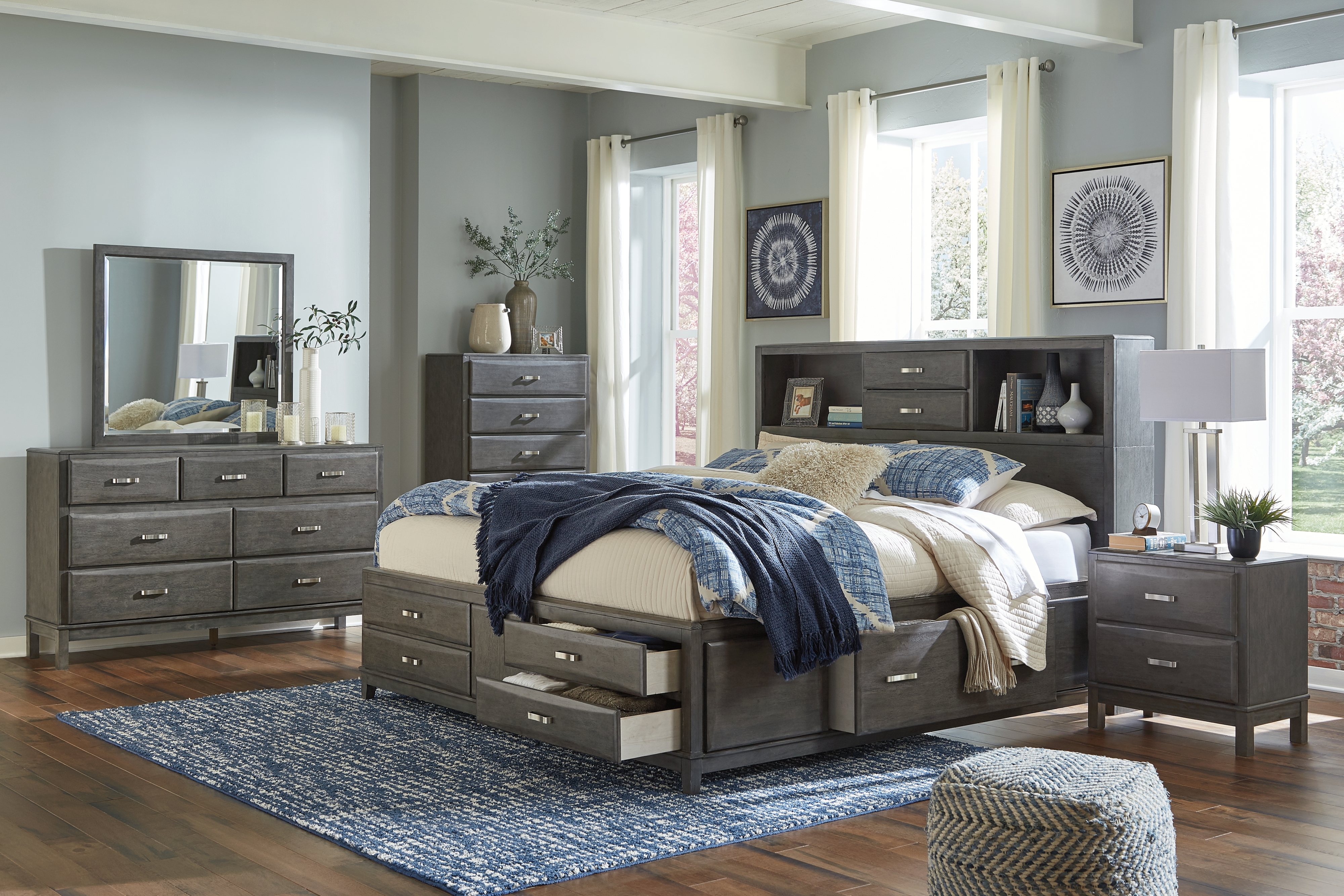 Signature Design by Ashley Caitbrook King Storage Bed With 8 Drawers