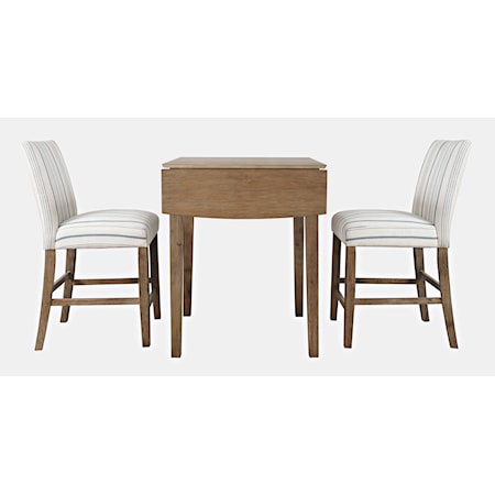 Dropleaf Counter Table w/(2) Uph Stools