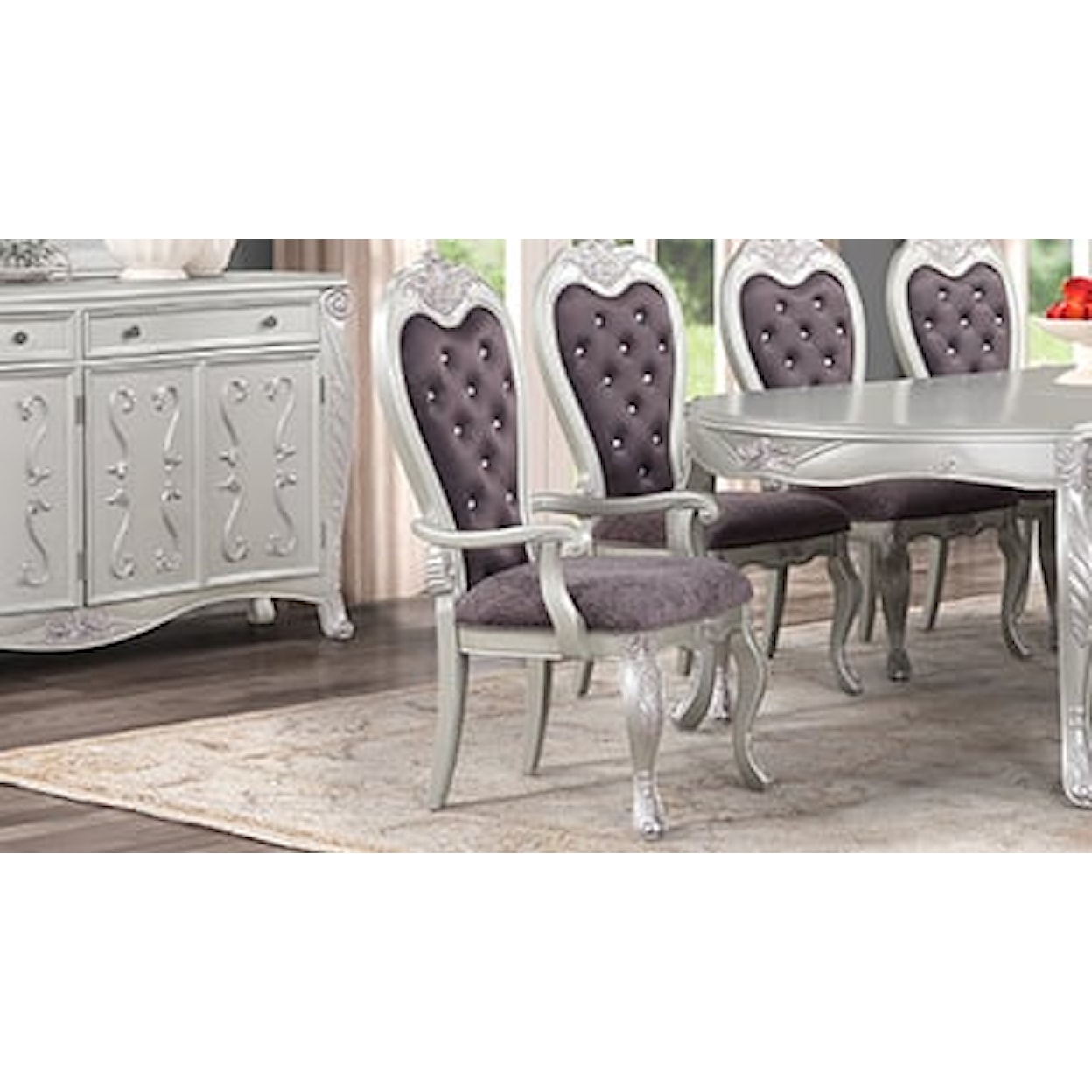 New Classic Furniture Argento Dining Arm Chair