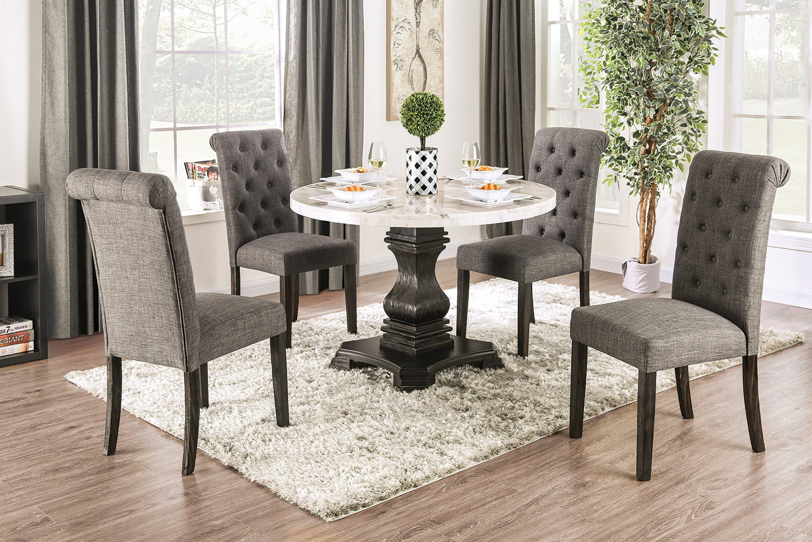 furniture of america 5 dining table set