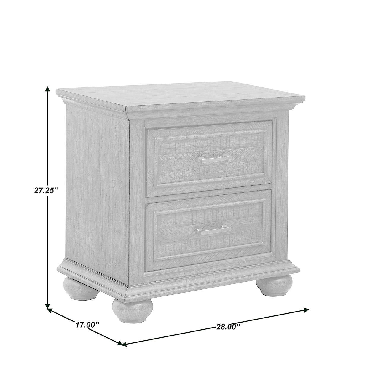 Samuel Lawrence Chatham Park Paneled Wooden 2 Drawer Nightstand