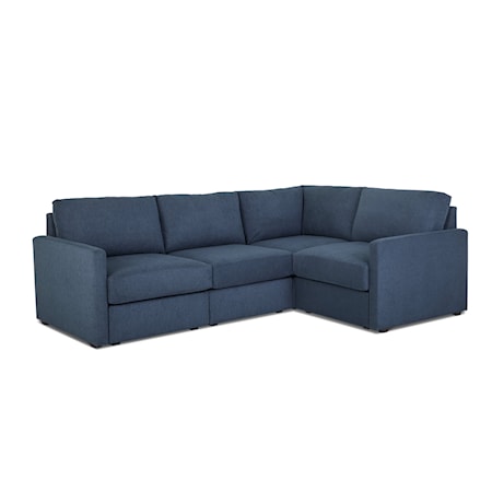 Narrow-Arm 4-Seat Sectional Sofa