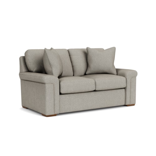 Casual Loveseat with Pillow Arms