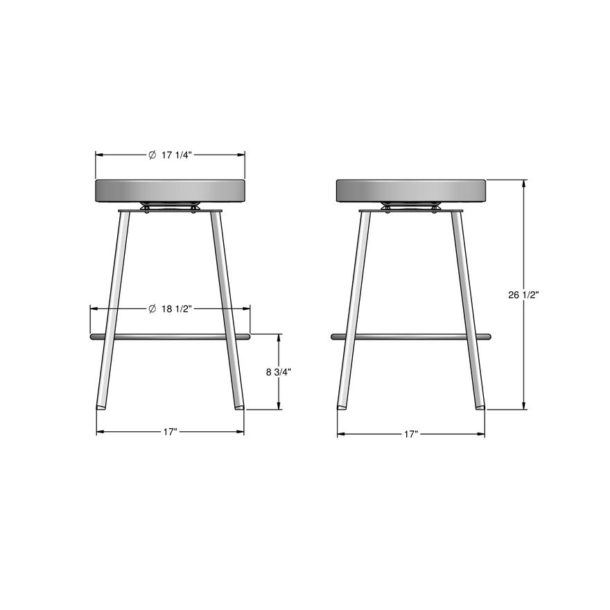 Amisco Skyla Upholstered Counter Height Swivel Stool