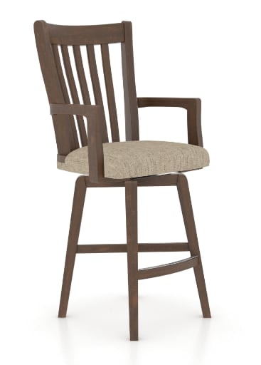 Traditional Swivel Stool with Arms