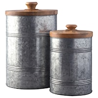 Divakar Antique Gray Jar Set