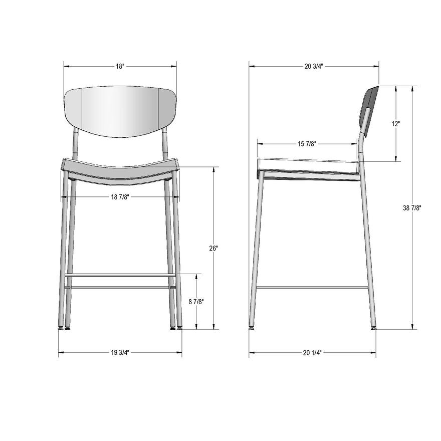Upholstered Counter Height Stool