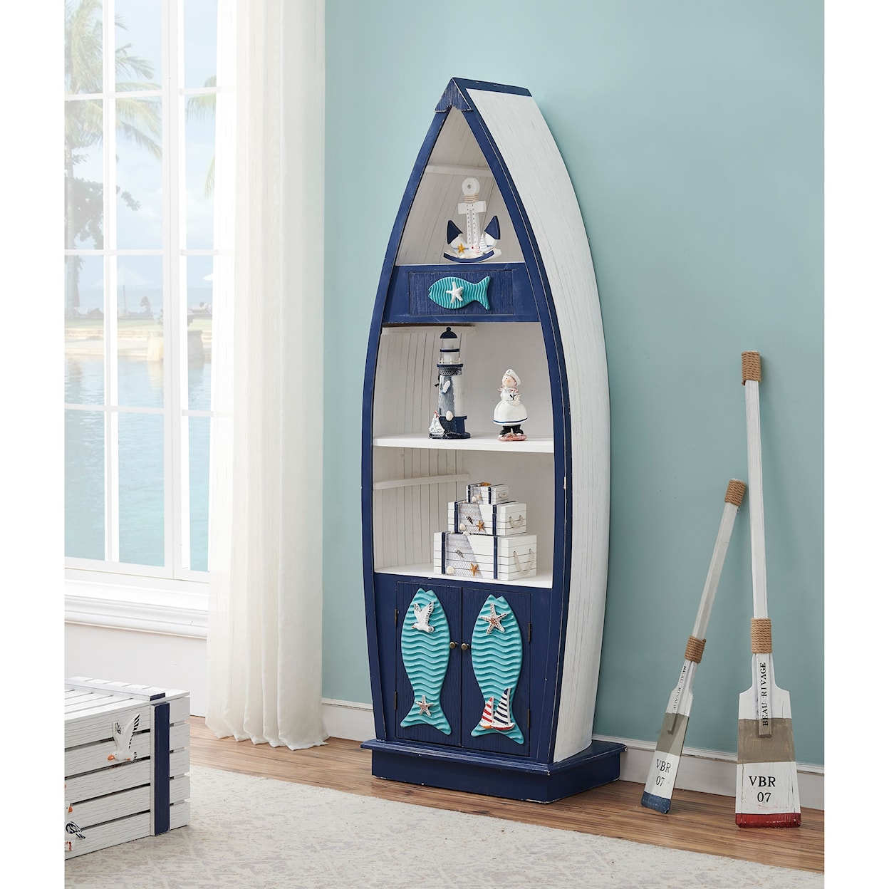 Coast2Coast Home Pieces in Paradise Nautical Bookcase