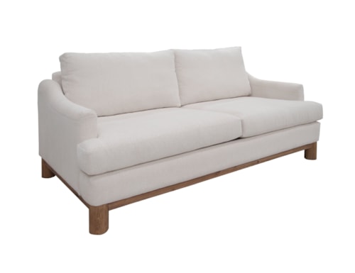 Transitional Sofa with Exposed Wood Legs