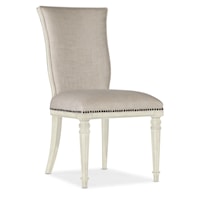 Transitional Upholstered Side Chair with Nailhead Trim