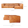 Moe's Home Collection Luxe Luxe Signature Modular Sectional Tan