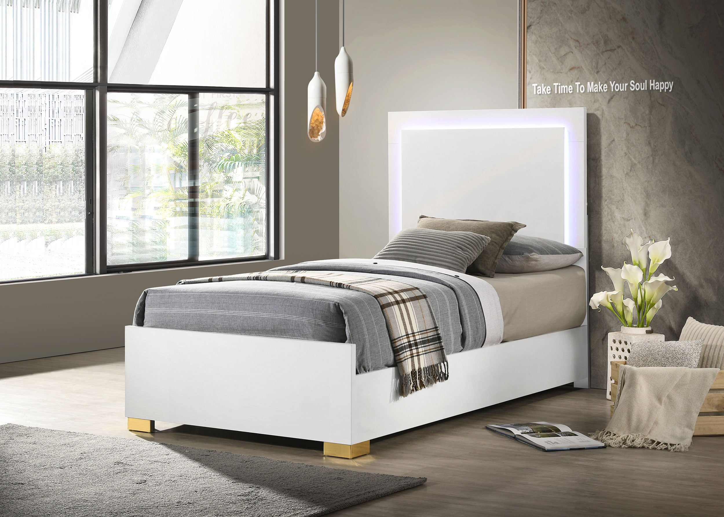 Marceline LED Panel Bed