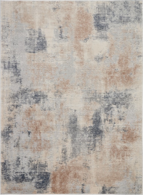 9'3" x 12'9" Beige/Grey Rectangle Rug