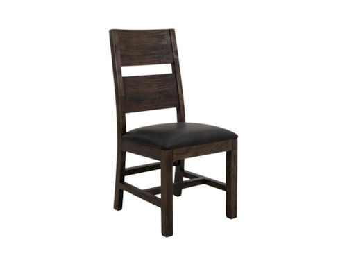 Transitional Dining Chair with Upholstered Seat