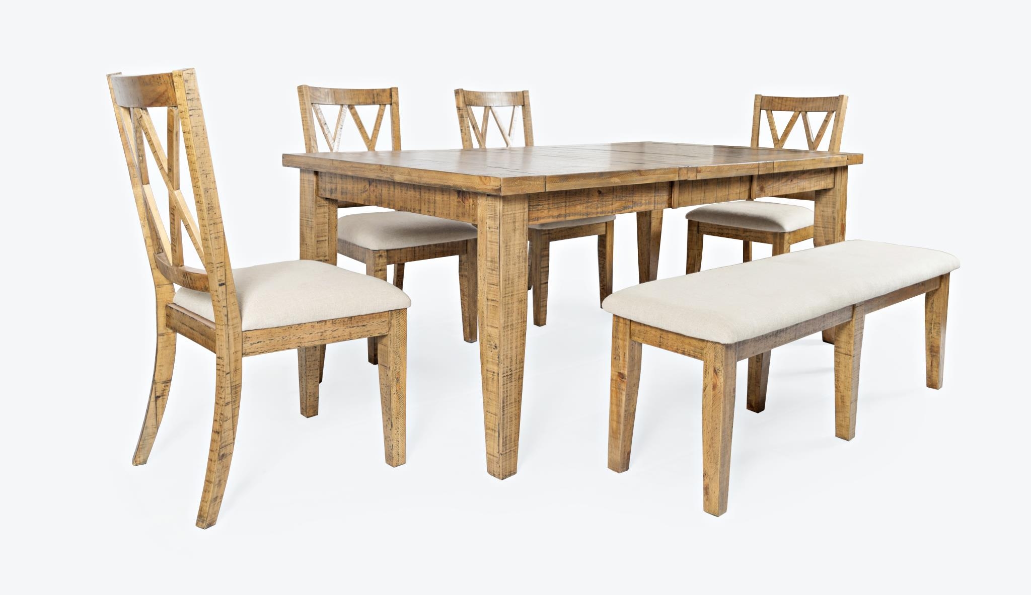 6-Piece Table and Chair Set with Bench