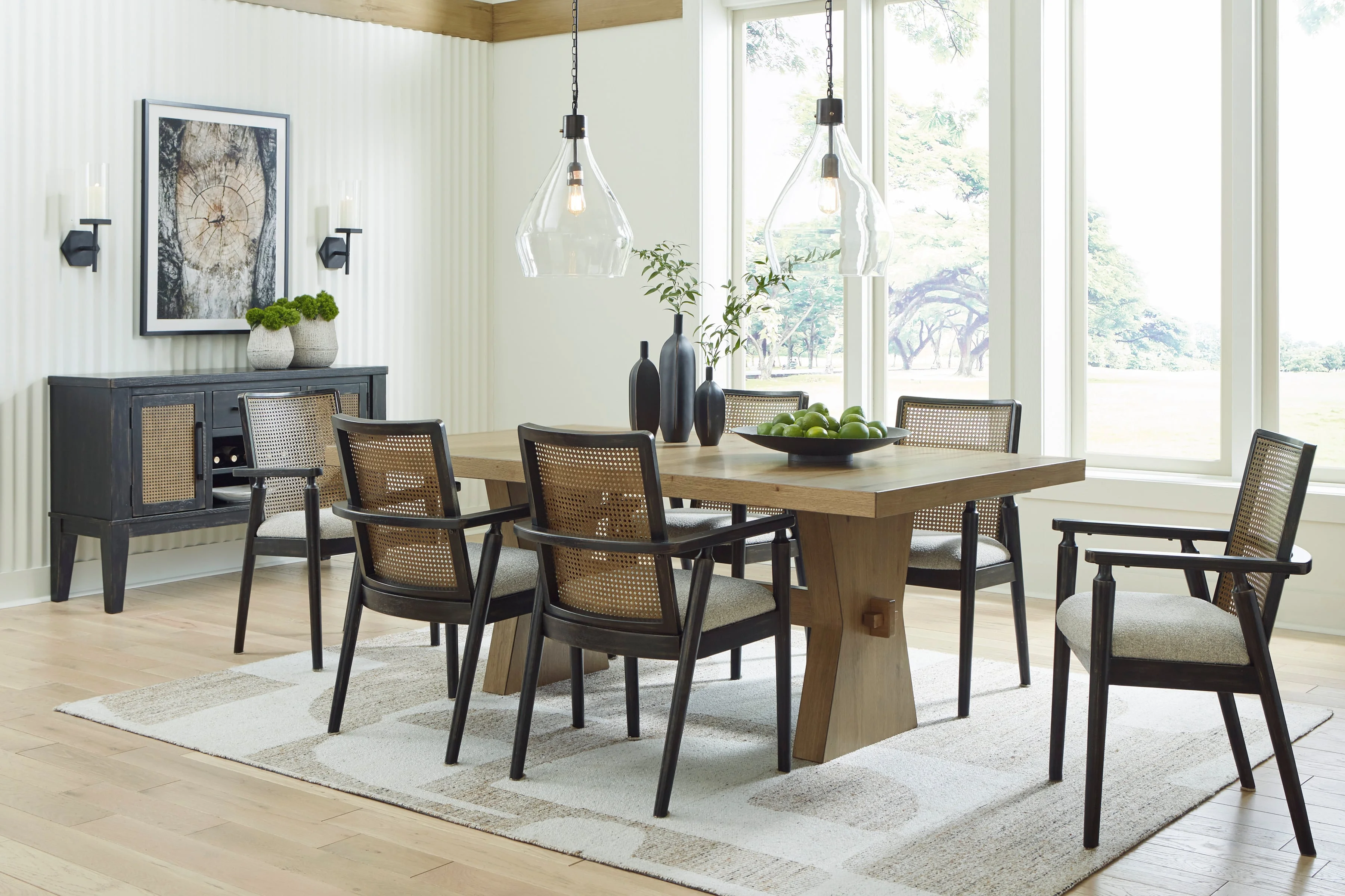 Ashley Signature Design Galliden D841-60x1+D841-45x1+D841-02Ax6 Dining ...