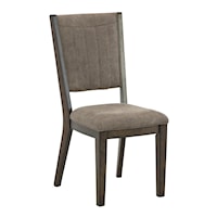 Contemporary Brown Faux Leather Dining Chair