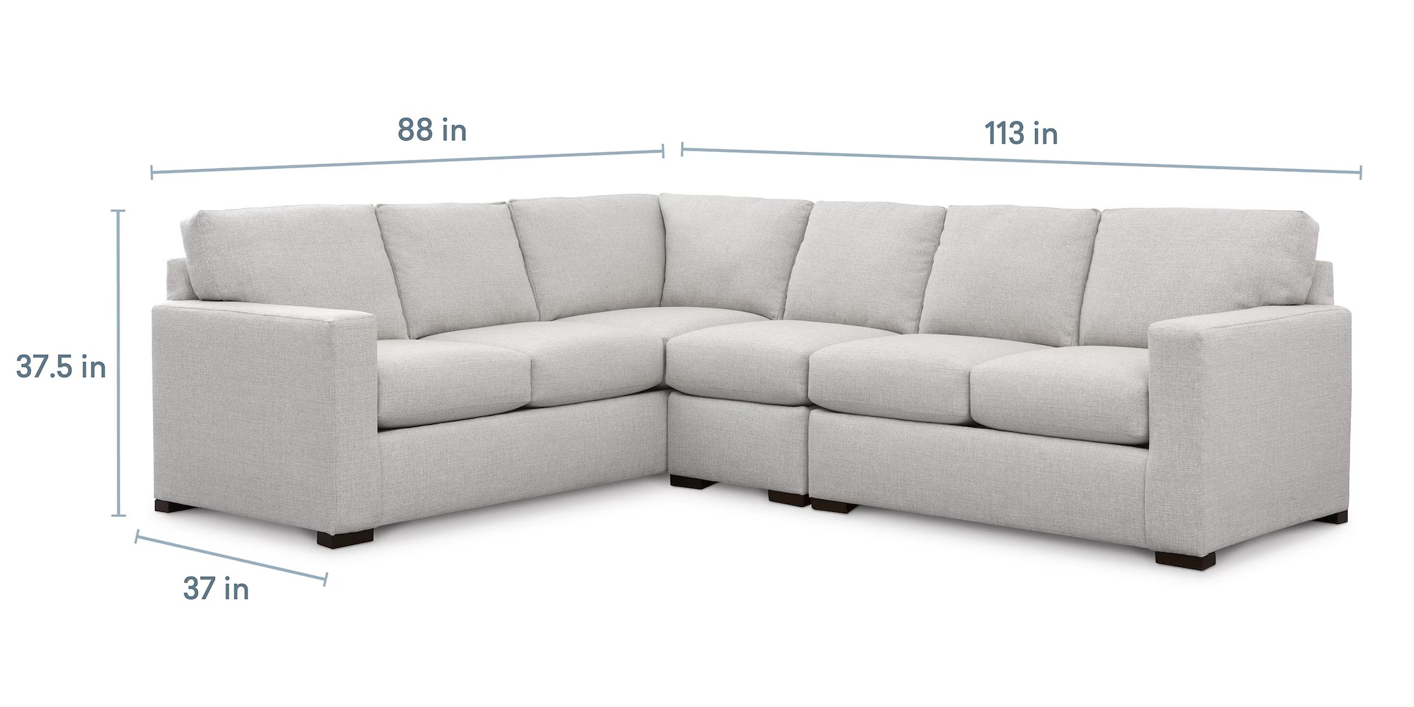 Bassett Anson Anson Track Arm L-Shaped Sectional